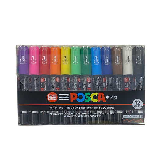 POSCA 12 Markers Set (Pack of 12 pcs)
